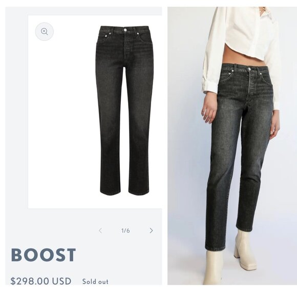 NWT $320 Daily Blue by Adriano Goldschmied High-Waisted Straight 24 BOOST - Picture 13 of 16